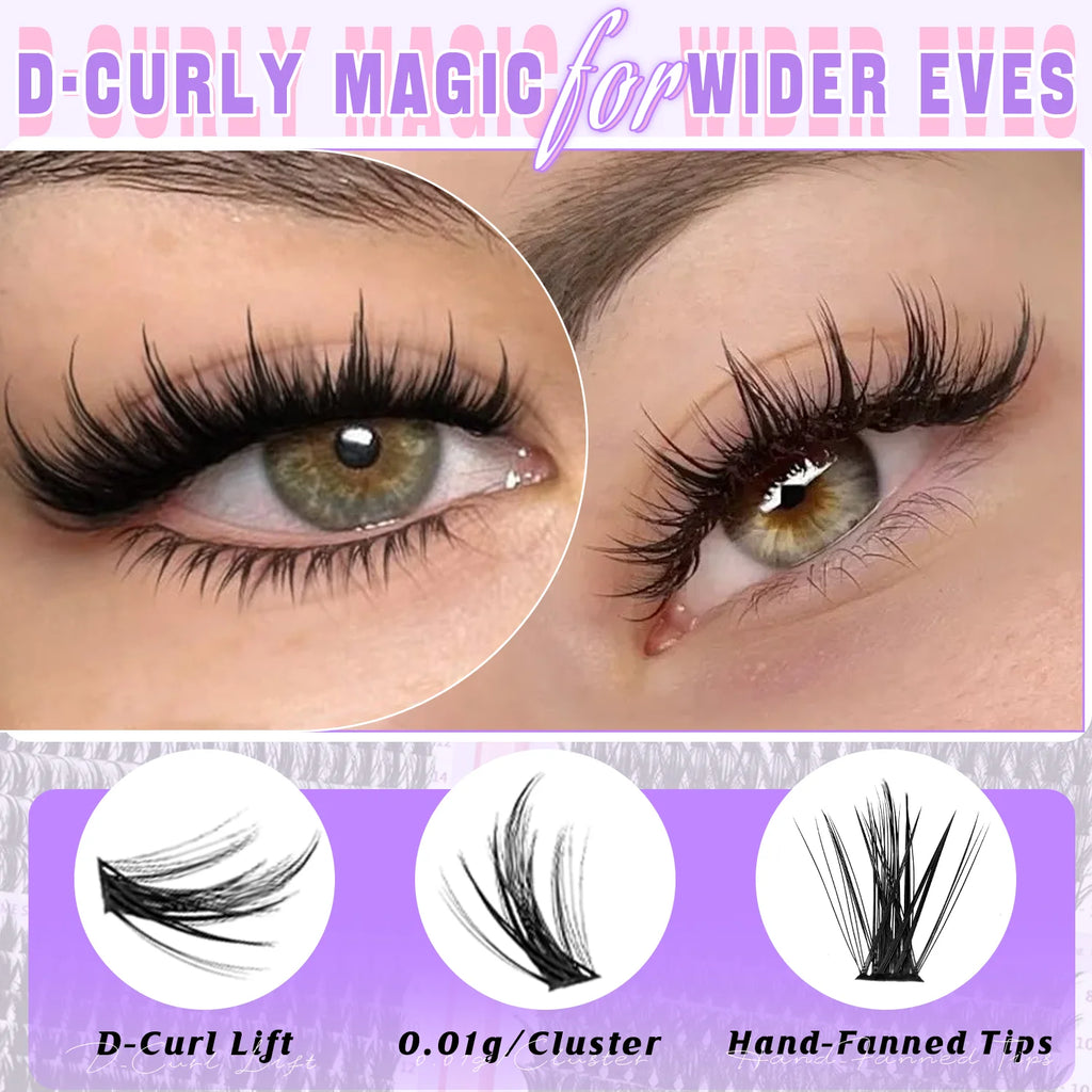 EIMMY 814PCS False Eyelash Set,  All-In-One Beginner Friendly Kit Comes Ultra Soft, Lightweight, Super Easy To Apply Cozy